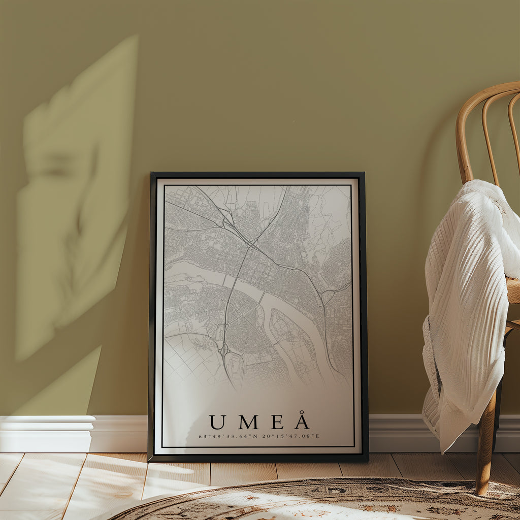 Umeå Karta Poster