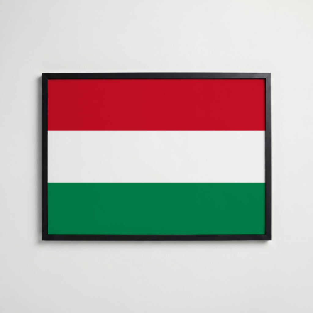 Hungary National Flag Poster affisch – köp poster online – Bozetto väggdekoration