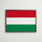 Hungary National Flag Poster poster – väggdekoration för hemmet – köp hos Bozetto