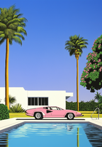 Palm Springs Hiroshi Poster