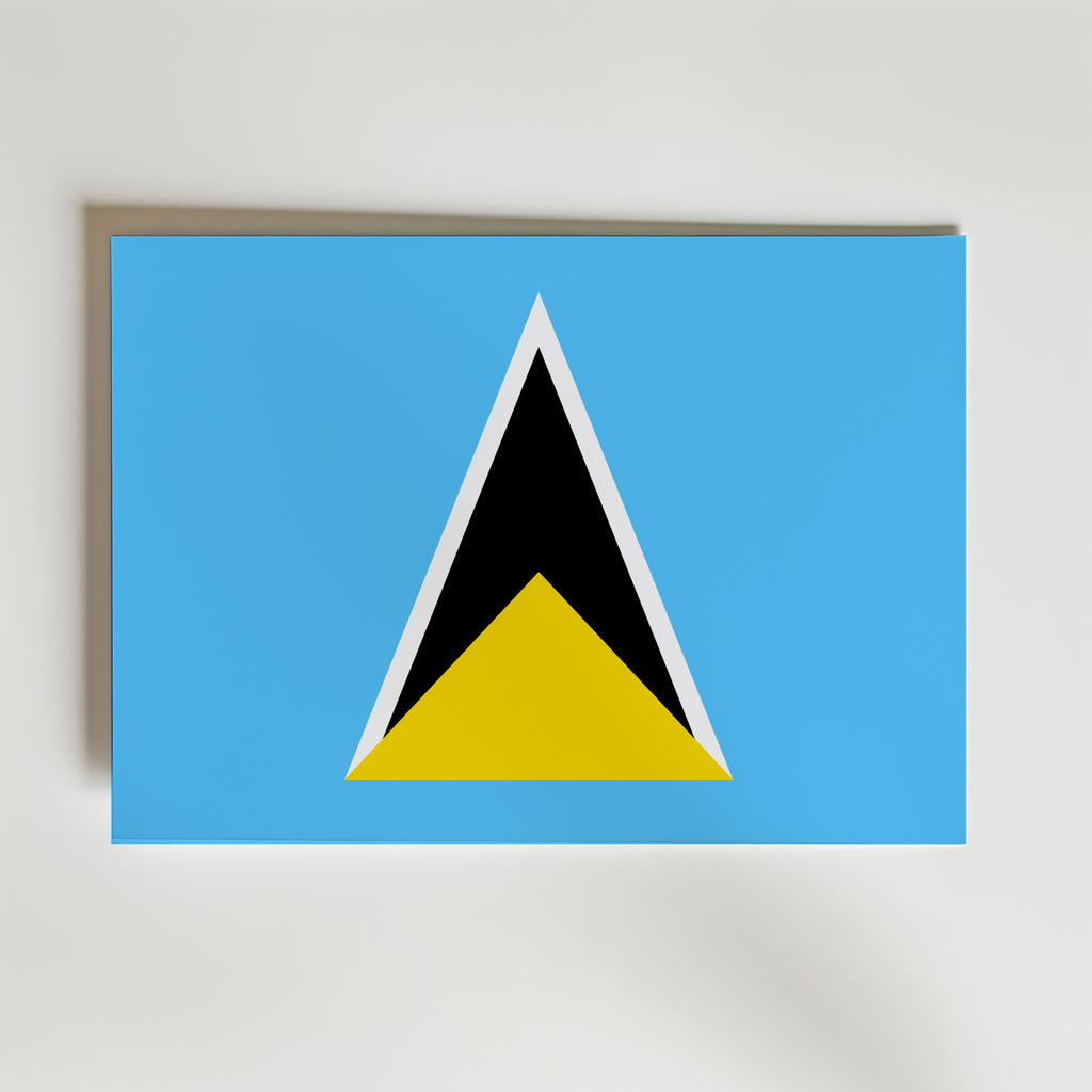 Saint Lucia National Flag Poster affisch – poster till väggdekoration – köp online hos Bozetto