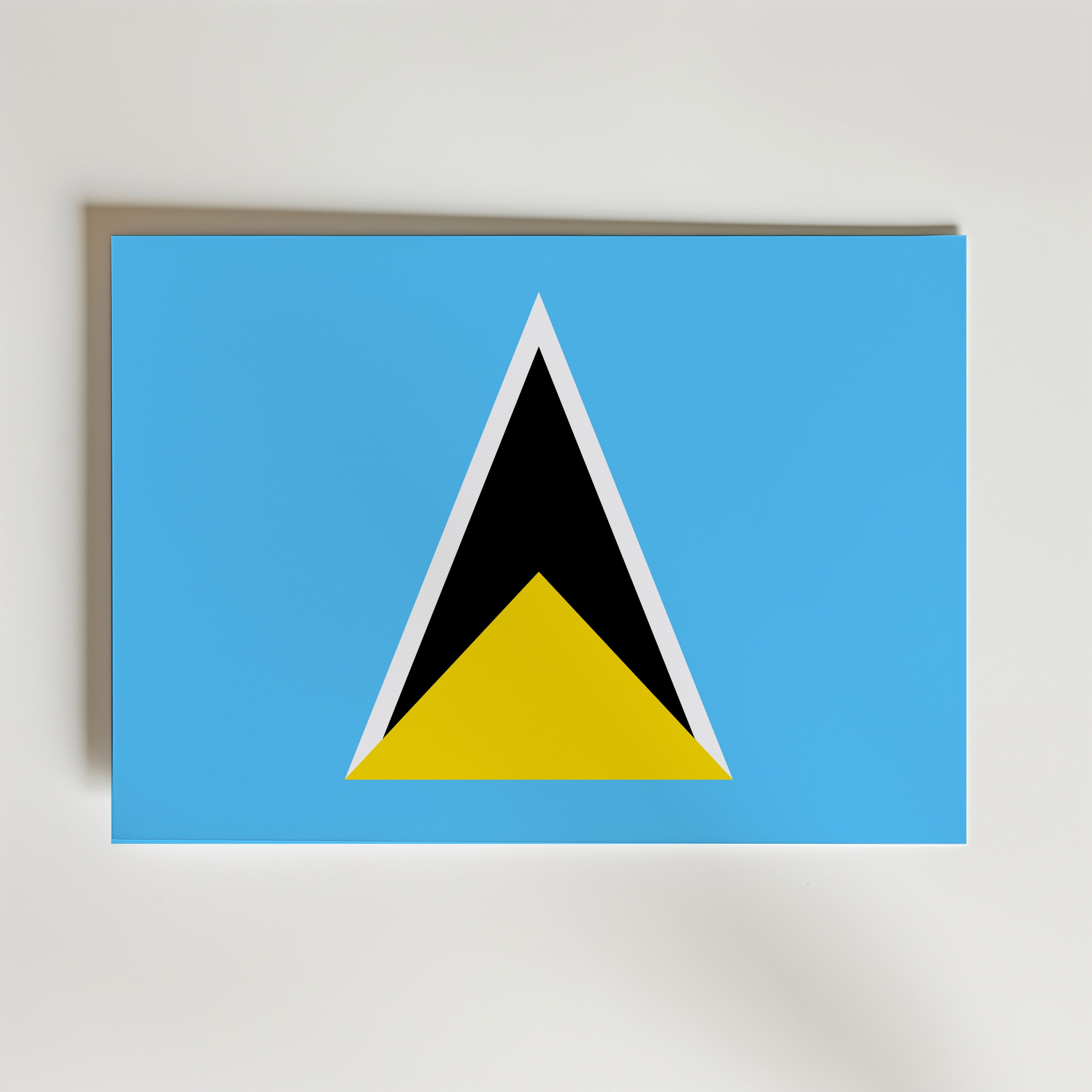 Saint Lucia National Flag Poster affisch – poster till väggdekoration – köp online hos Bozetto