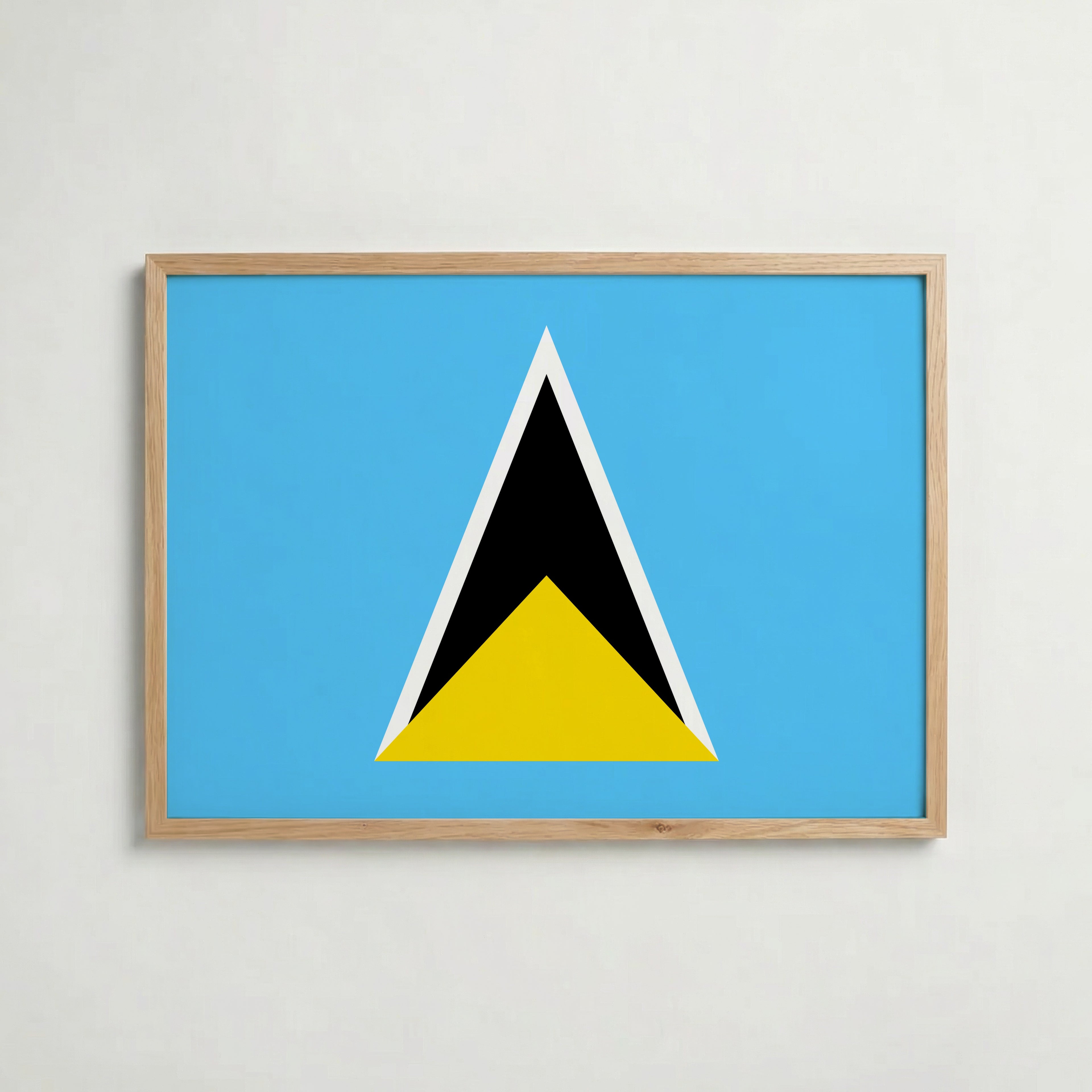 Saint Lucia National Flag Poster – poster väggdekoration inredning – Affischer hos Bozetto