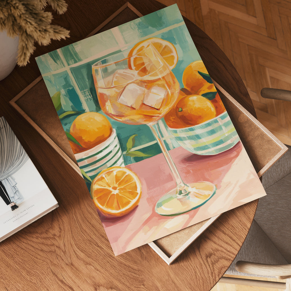 Orange spritz cocktail Drink Poster
