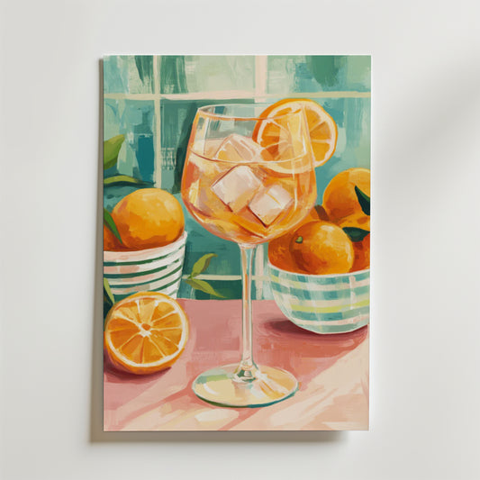Orange spritz cocktail Drink Poster