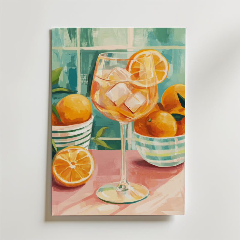 Orange spritz cocktail Drink Poster