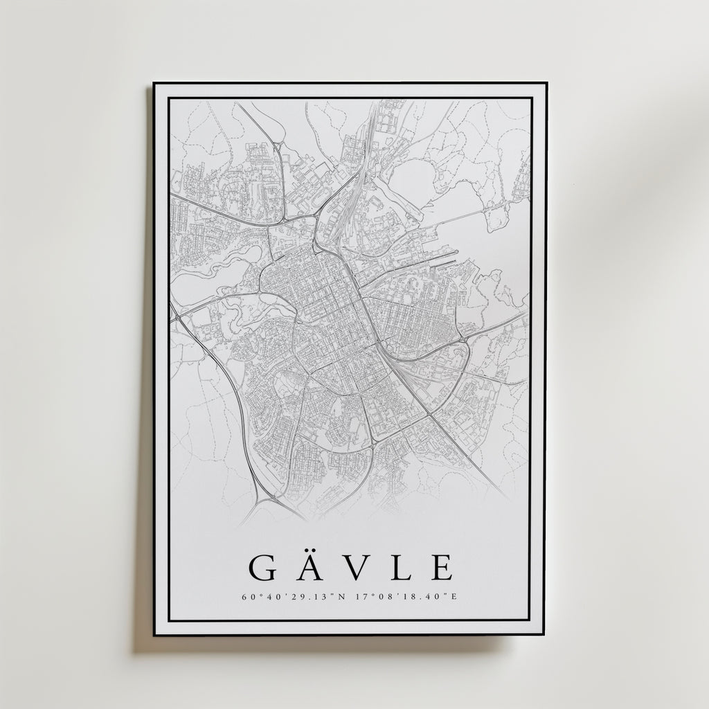 Gävle Karta Poster