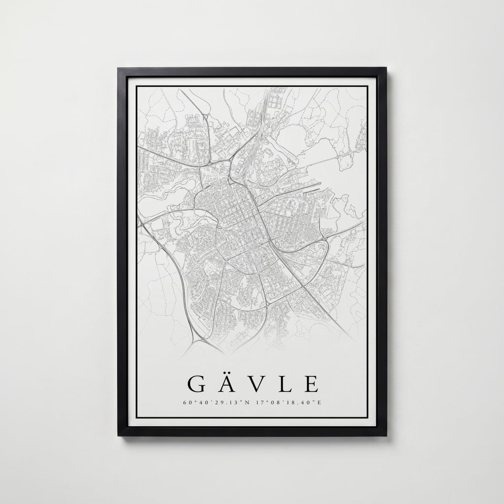 Gävle Karta Poster