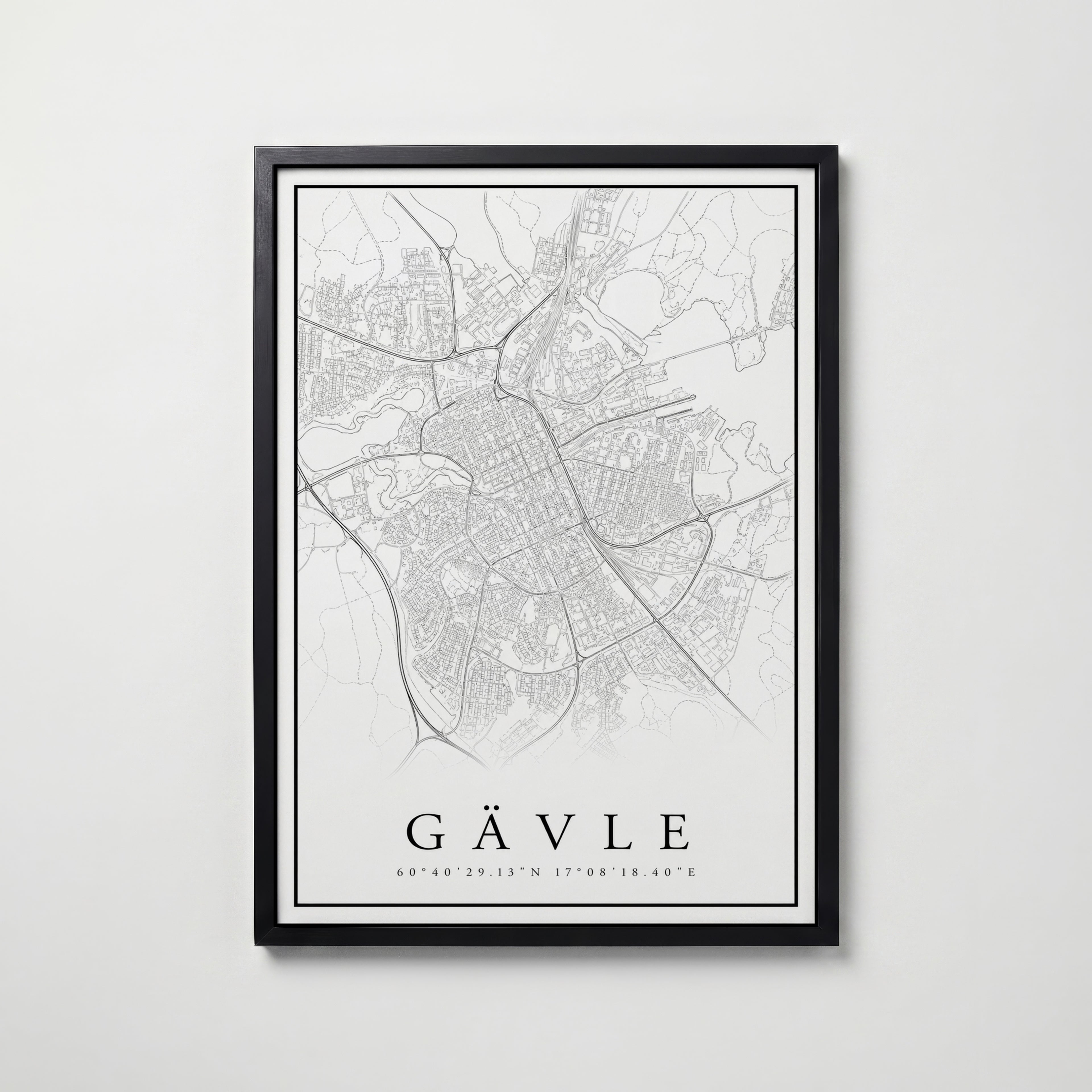 Gävle Karta Poster