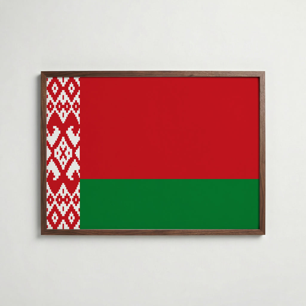 Belarus National Flag Poster poster – väggdekoration för hemmet – köp hos Bozetto