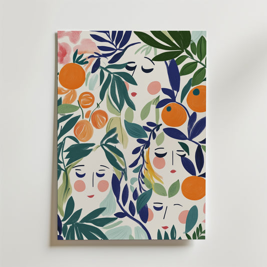 Faces in Bloom Poster
