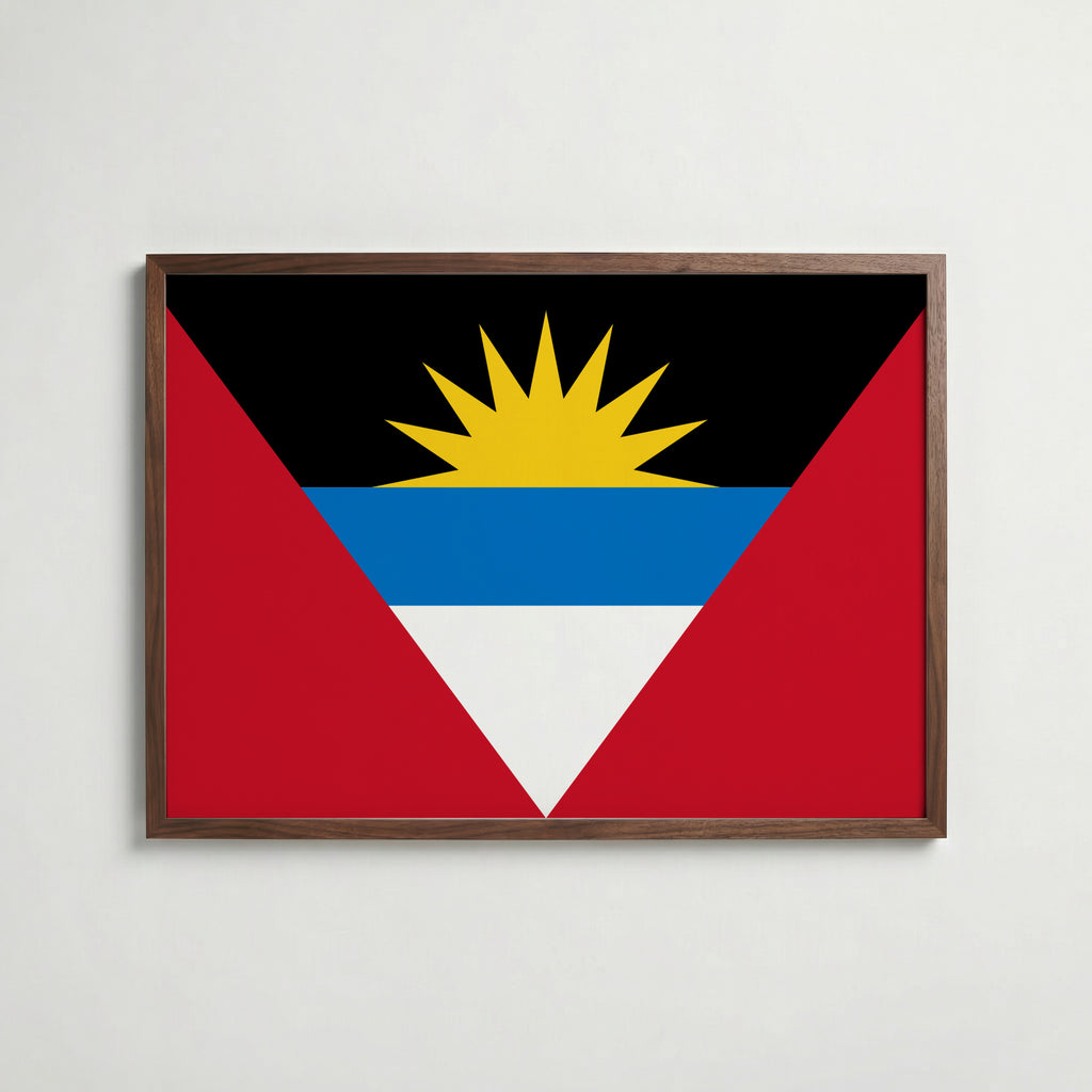 Antigua and Barbuda National Flag Poster poster – väggdekoration för hemmet – köp hos Bozetto
