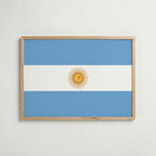Argentina National Flag Poster – poster väggdekoration inredning – Affischer hos Bozetto