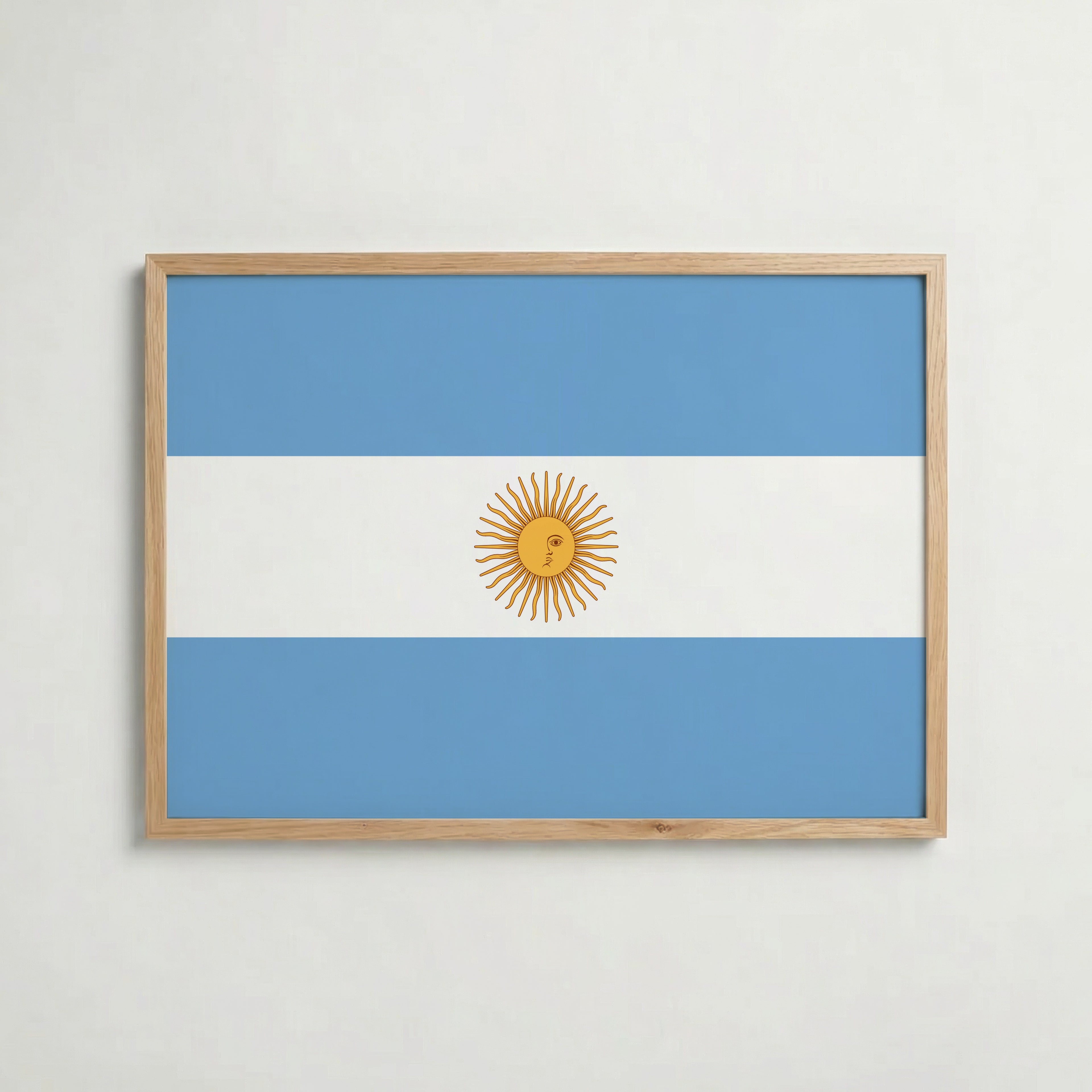 Argentina National Flag Poster – poster väggdekoration inredning – Affischer hos Bozetto