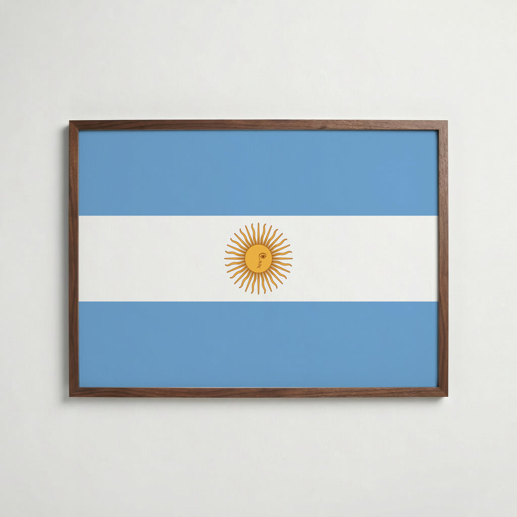 Argentina National Flag Poster poster – väggdekoration för hemmet – köp hos Bozetto