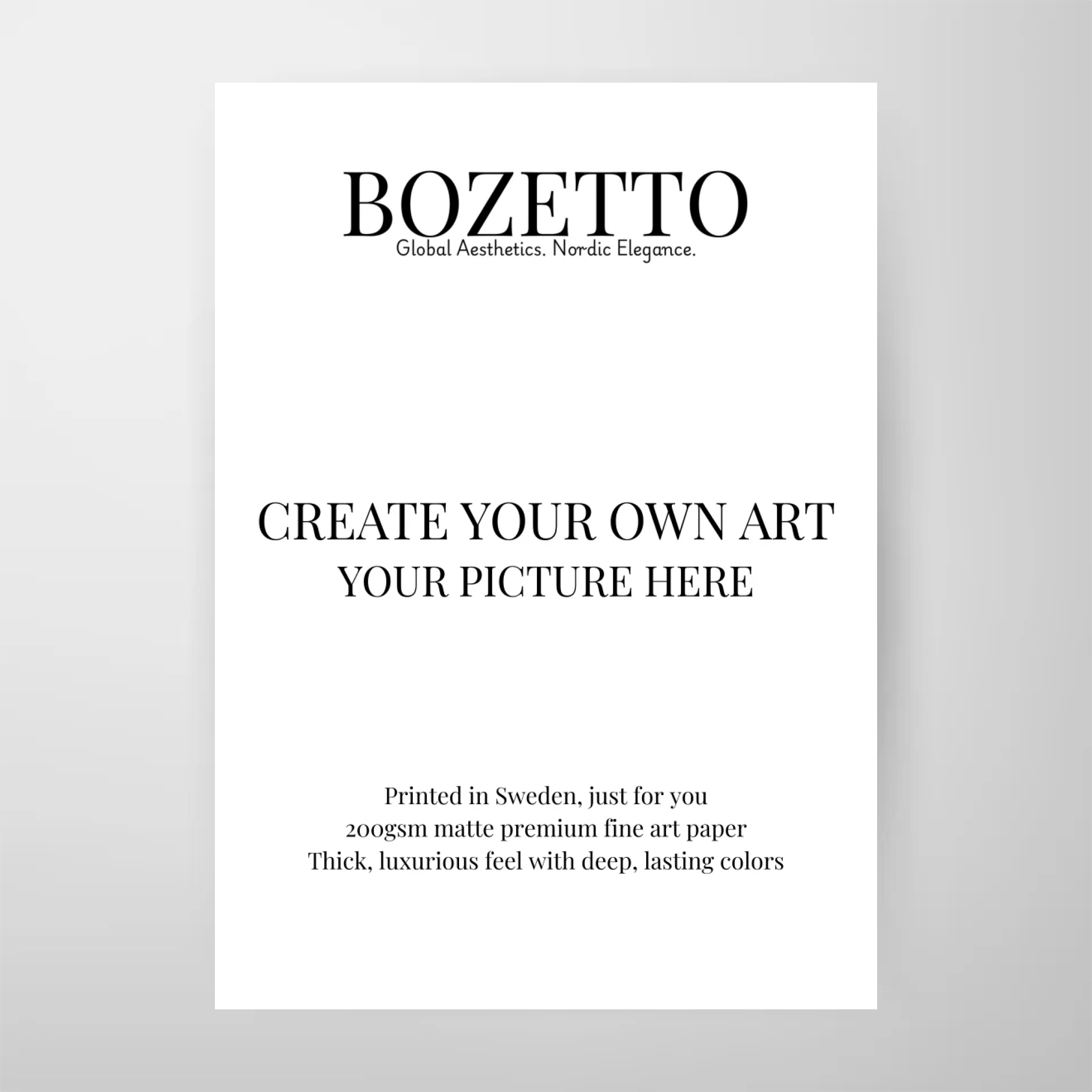 Personlig Poster med beige ram - Skapa din egen design