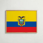 Ecuador National Flag Poster – poster väggdekoration inredning – Affischer hos Bozetto