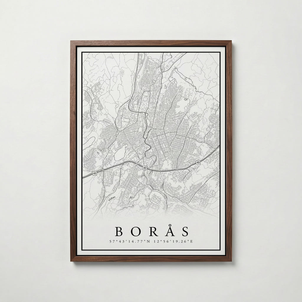 Borås Karta Poster