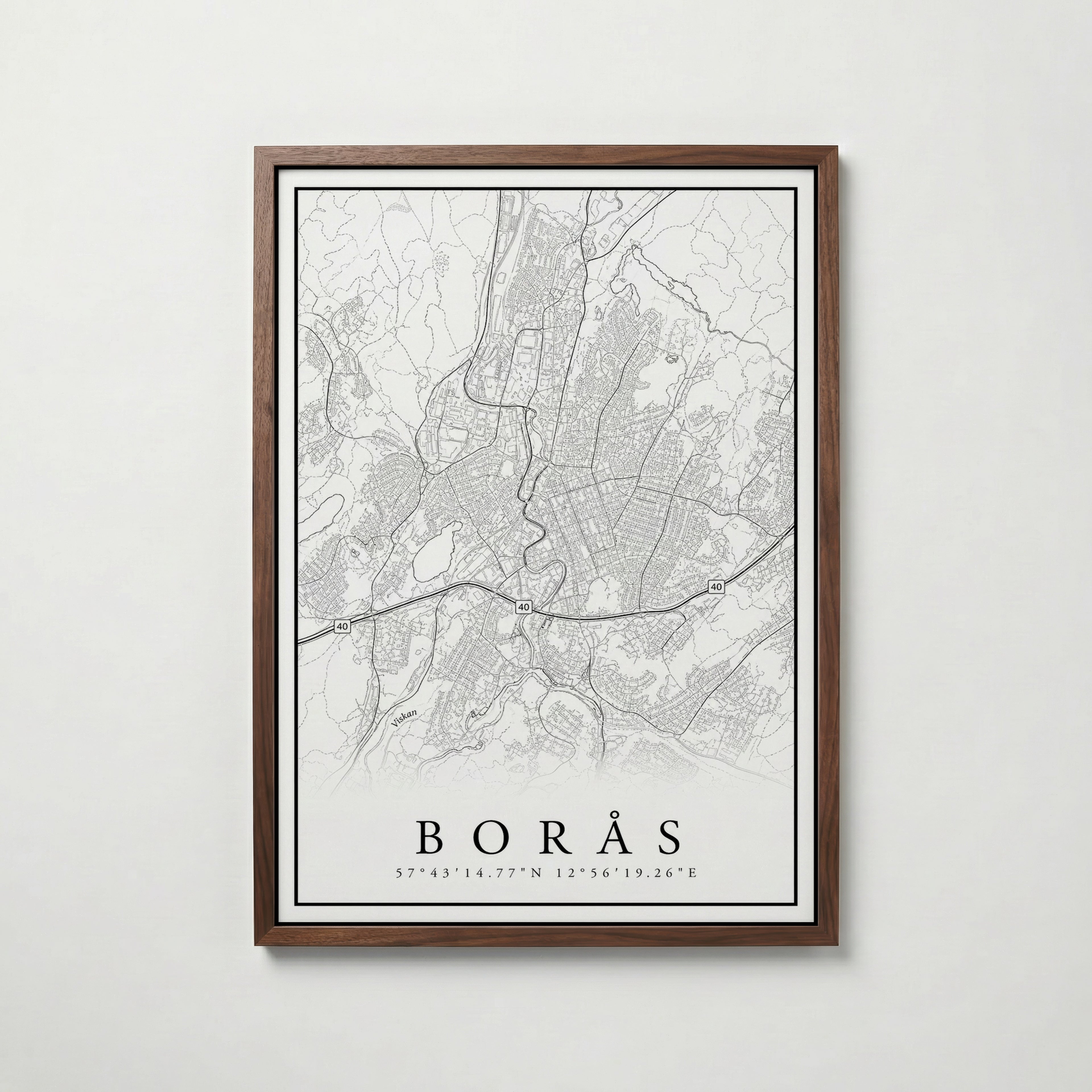 Borås Karta Poster