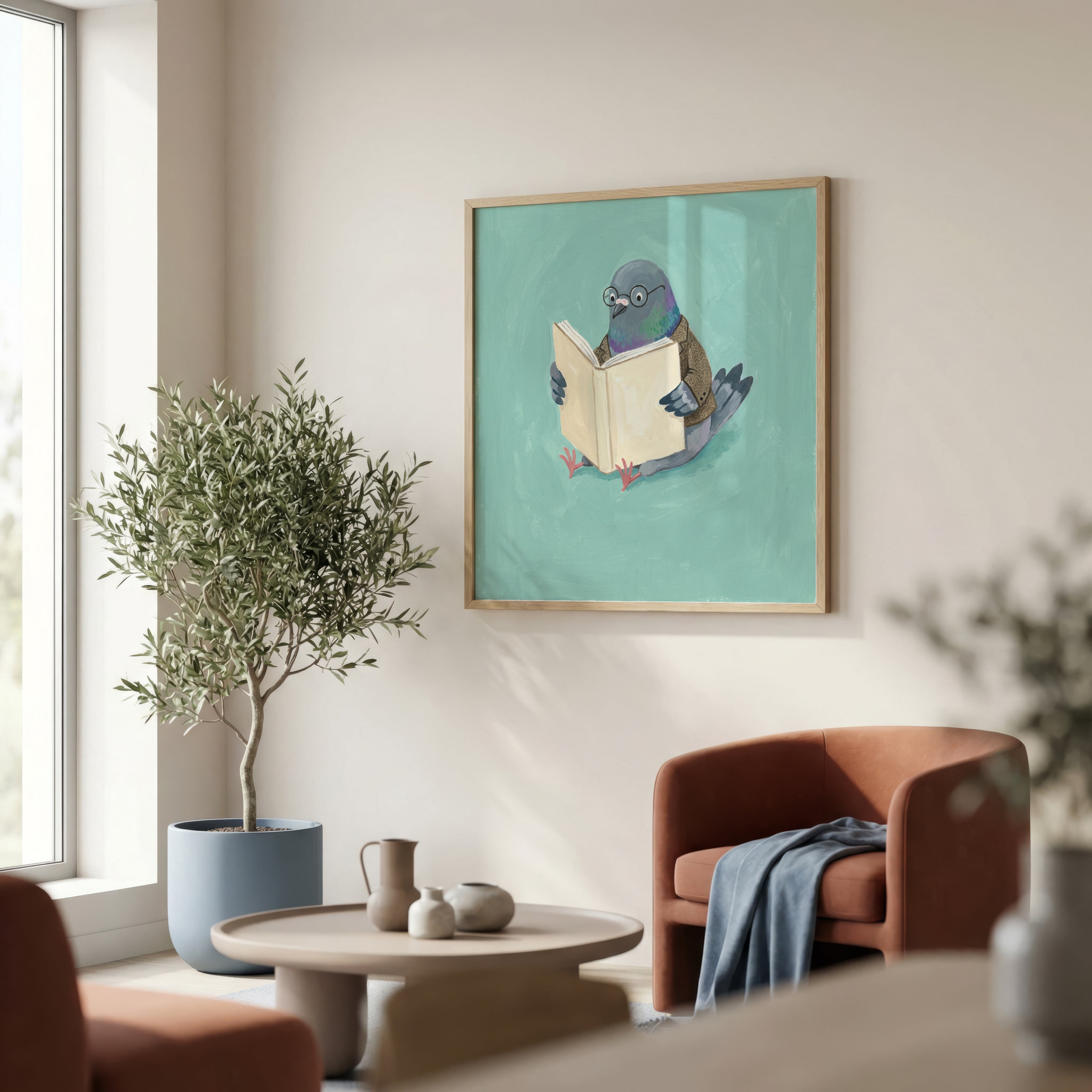 Reading Pigeon Poster – i rum 4