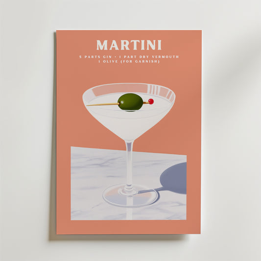 Martini Drink Poster