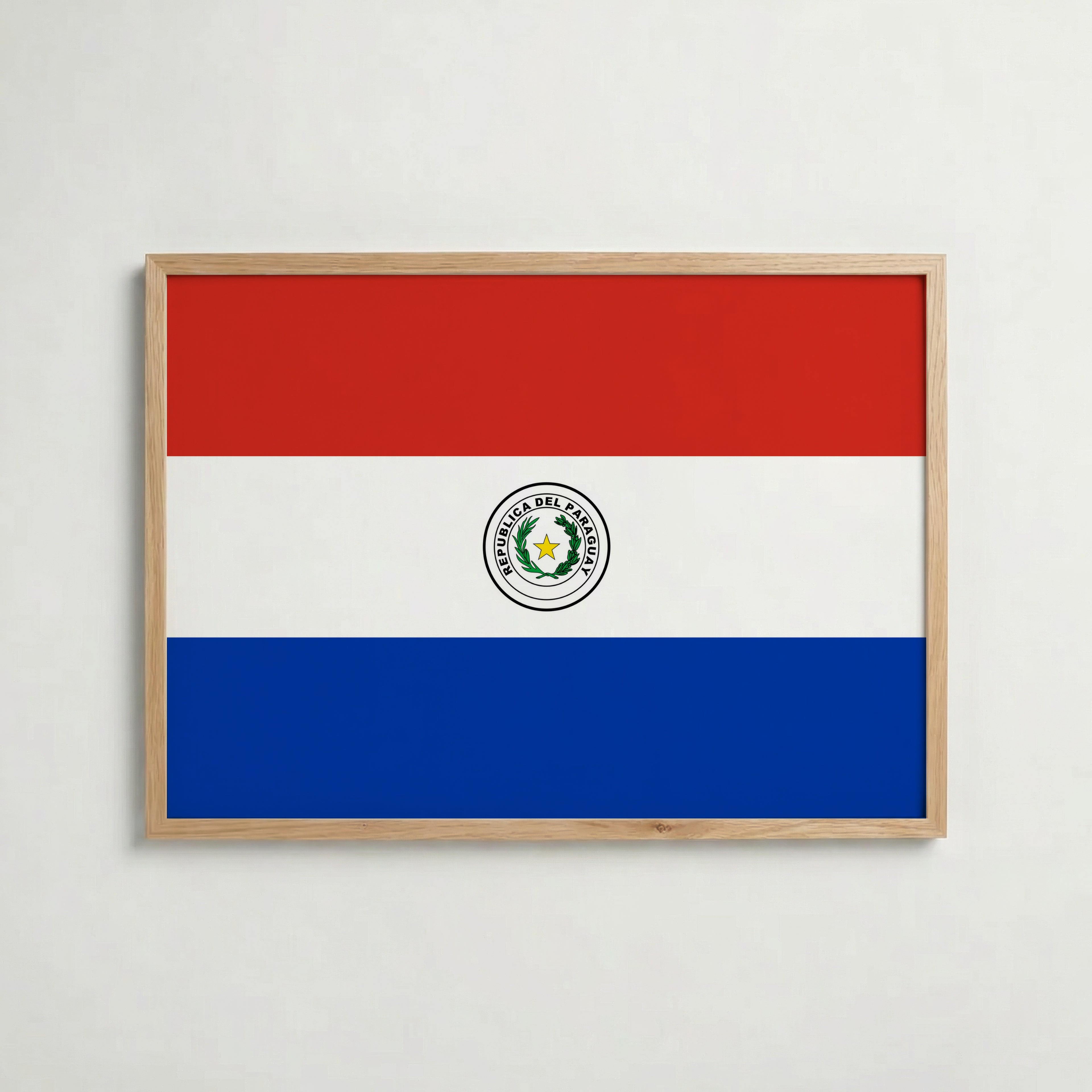 Paraguay National Flag Poster – poster väggdekoration inredning – Affischer hos Bozetto