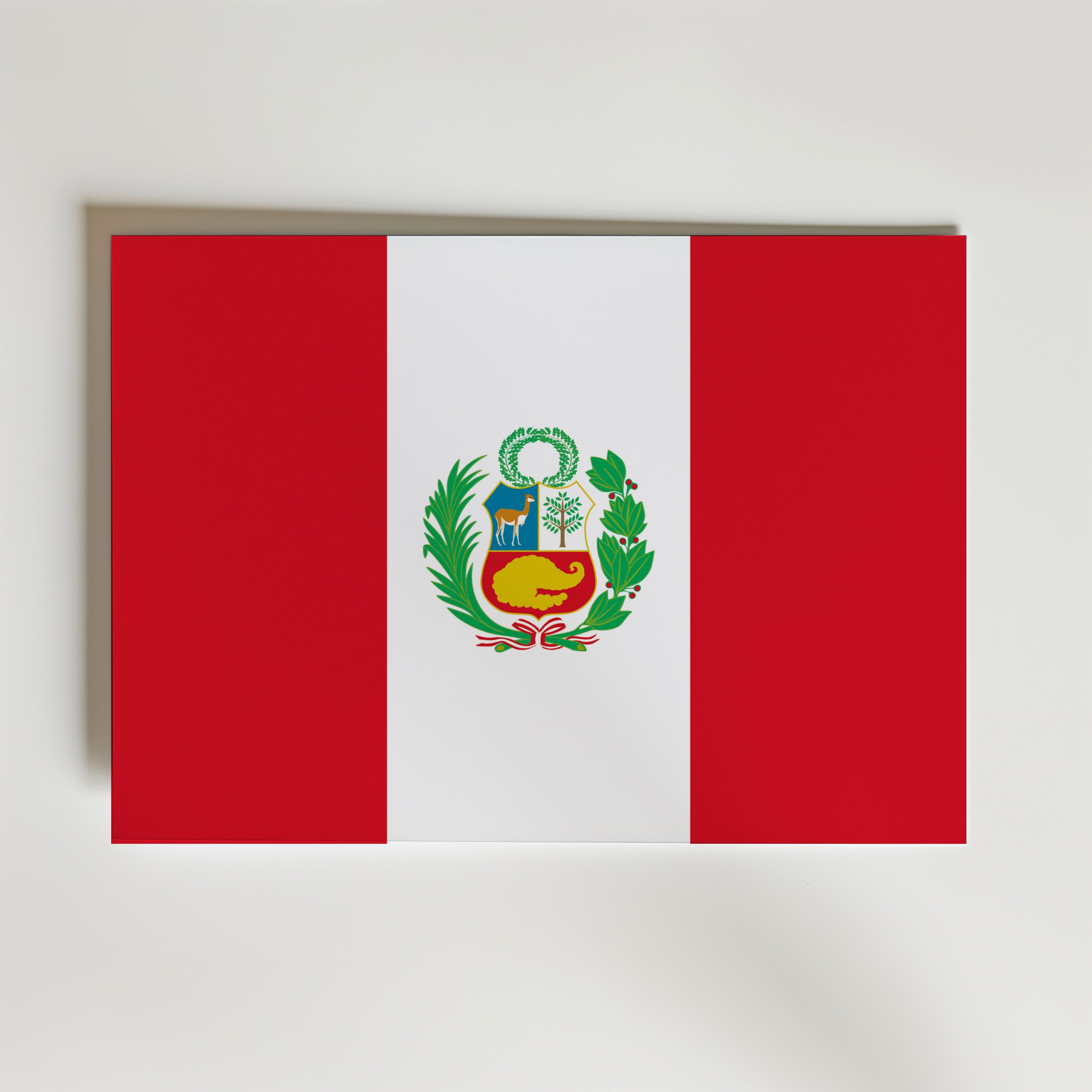 Peru National Flag Poster affisch – poster till väggdekoration – köp online hos Bozetto
