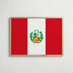 Peru National Flag Poster – poster väggdekoration inredning – Affischer hos Bozetto