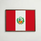 Peru National Flag Poster poster – väggdekoration för hemmet – köp hos Bozetto