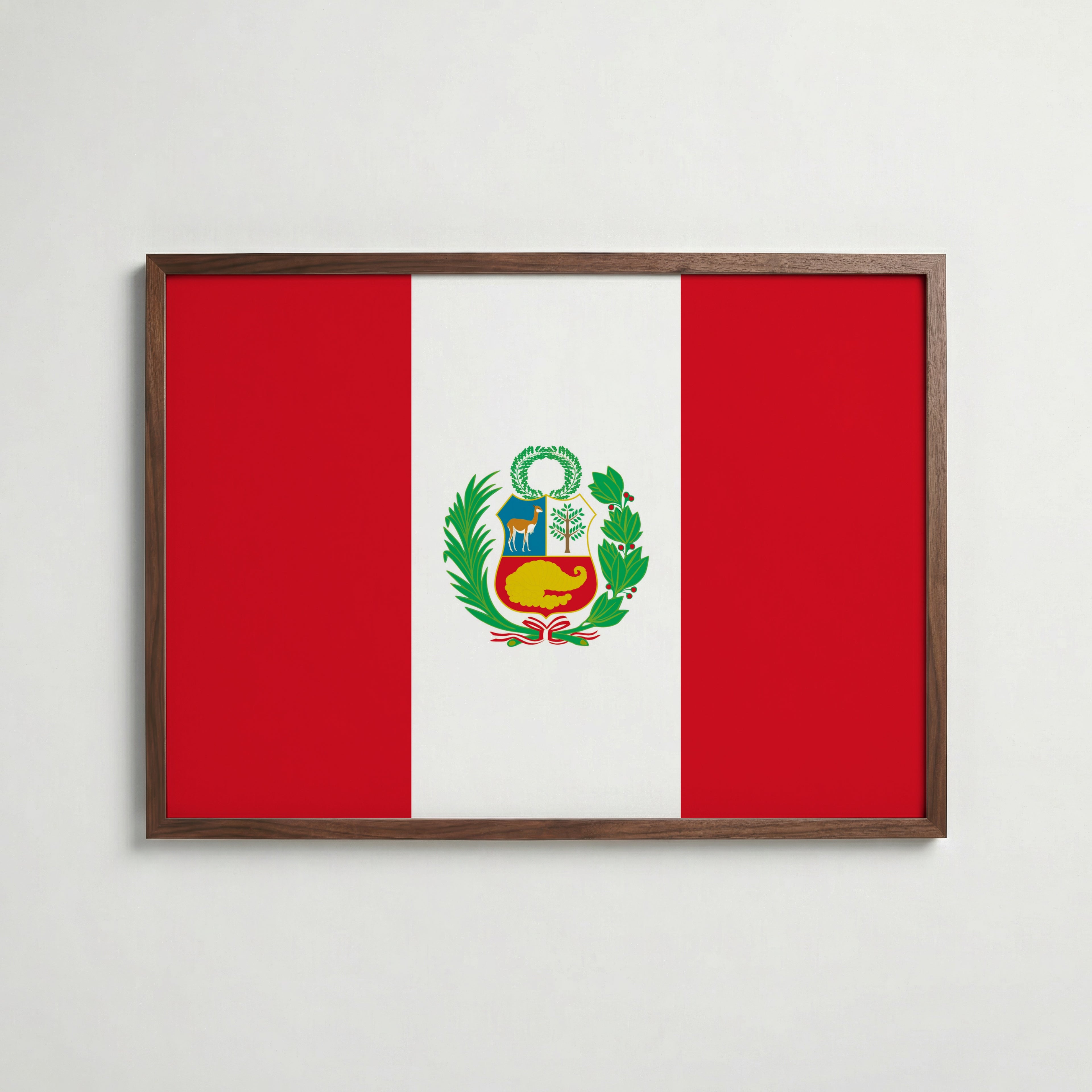 Peru National Flag Poster poster – väggdekoration för hemmet – köp hos Bozetto