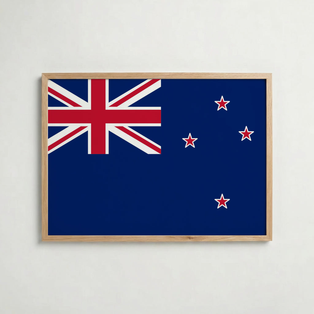 New Zealand National Flag Poster – poster väggdekoration inredning – Affischer hos Bozetto