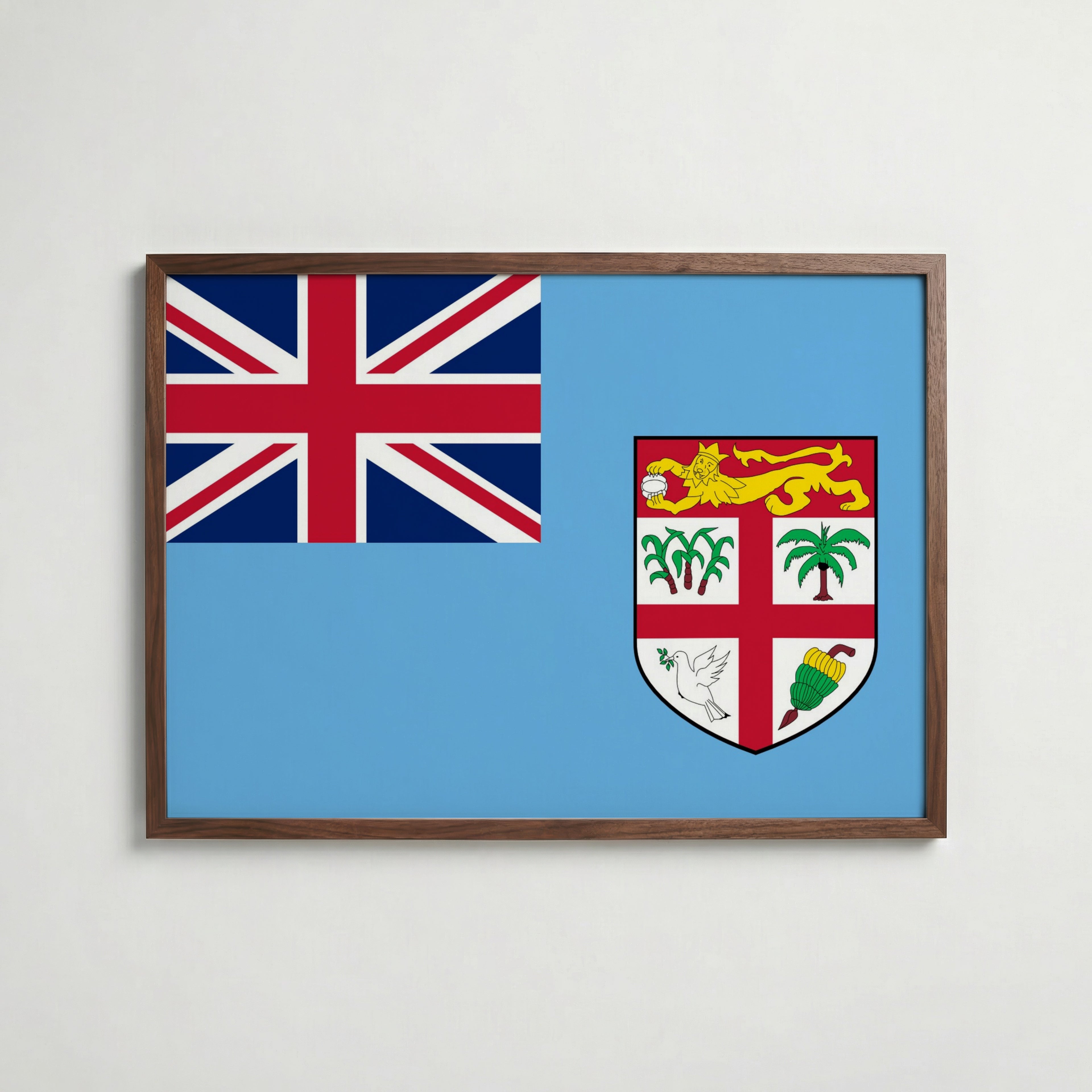 Fiji National Flag Poster poster – väggdekoration för hemmet – köp hos Bozetto