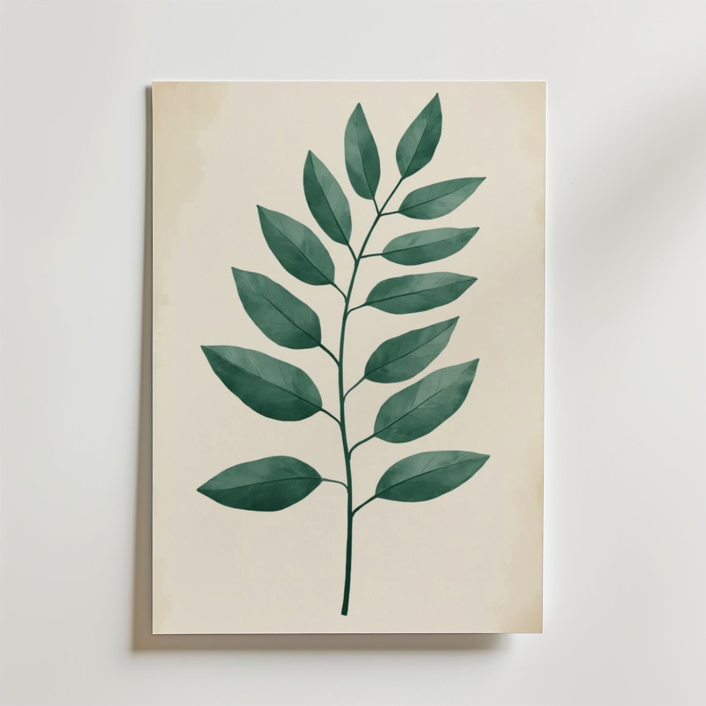 Single Green Leaf Poster