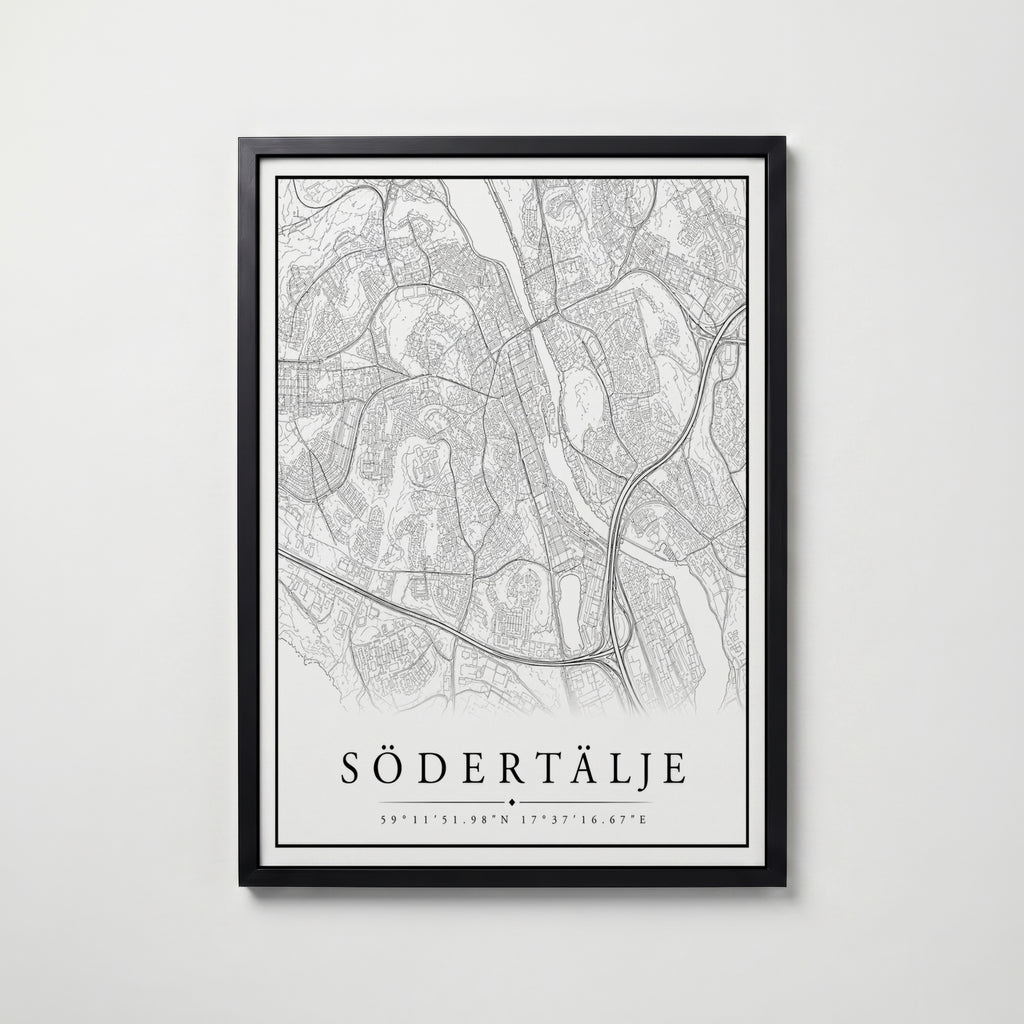 Södertälje Karta Poster