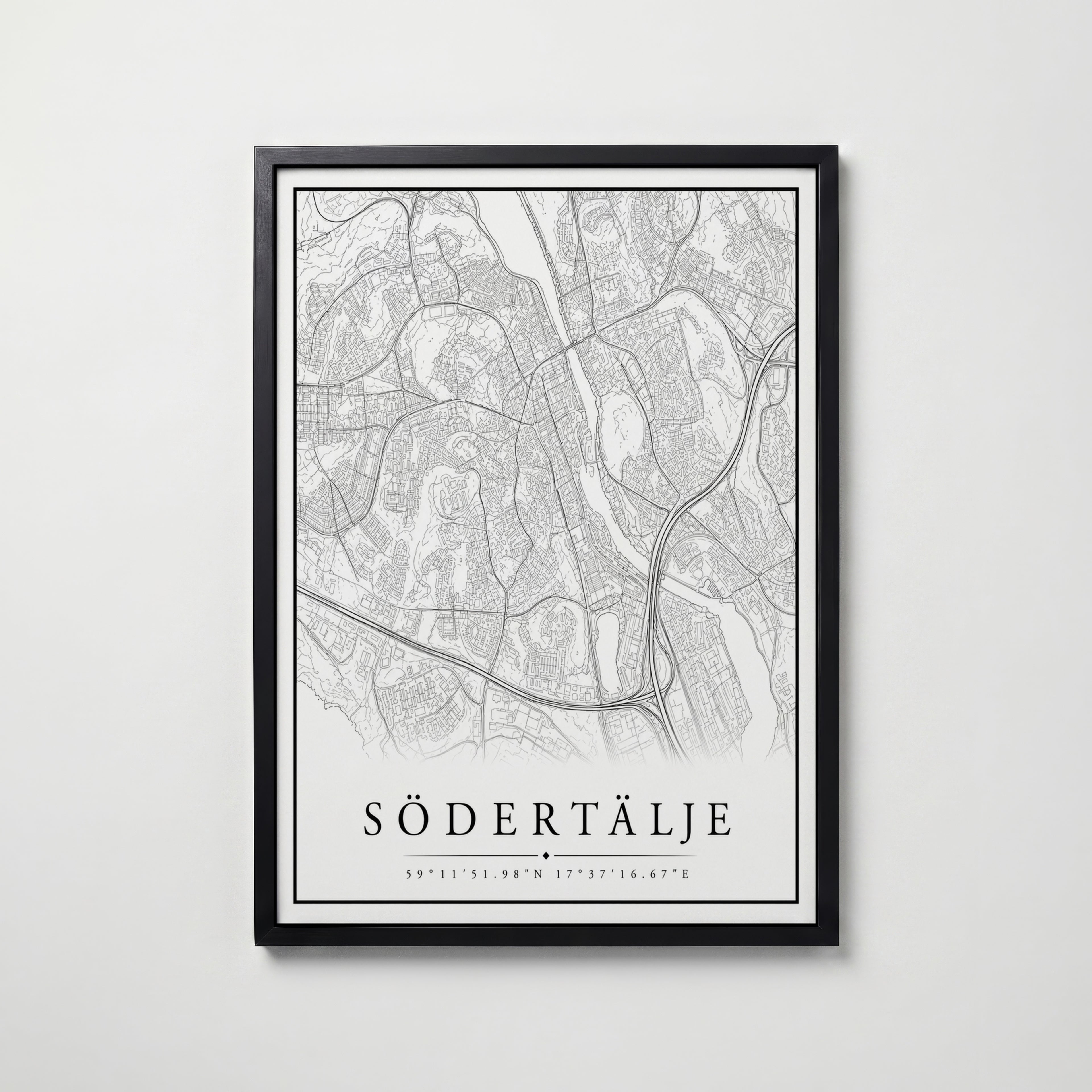 Södertälje Karta Poster