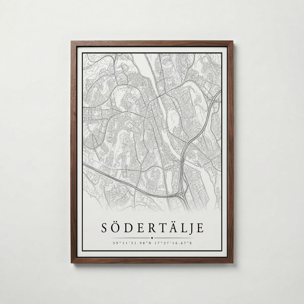Södertälje Karta Poster
