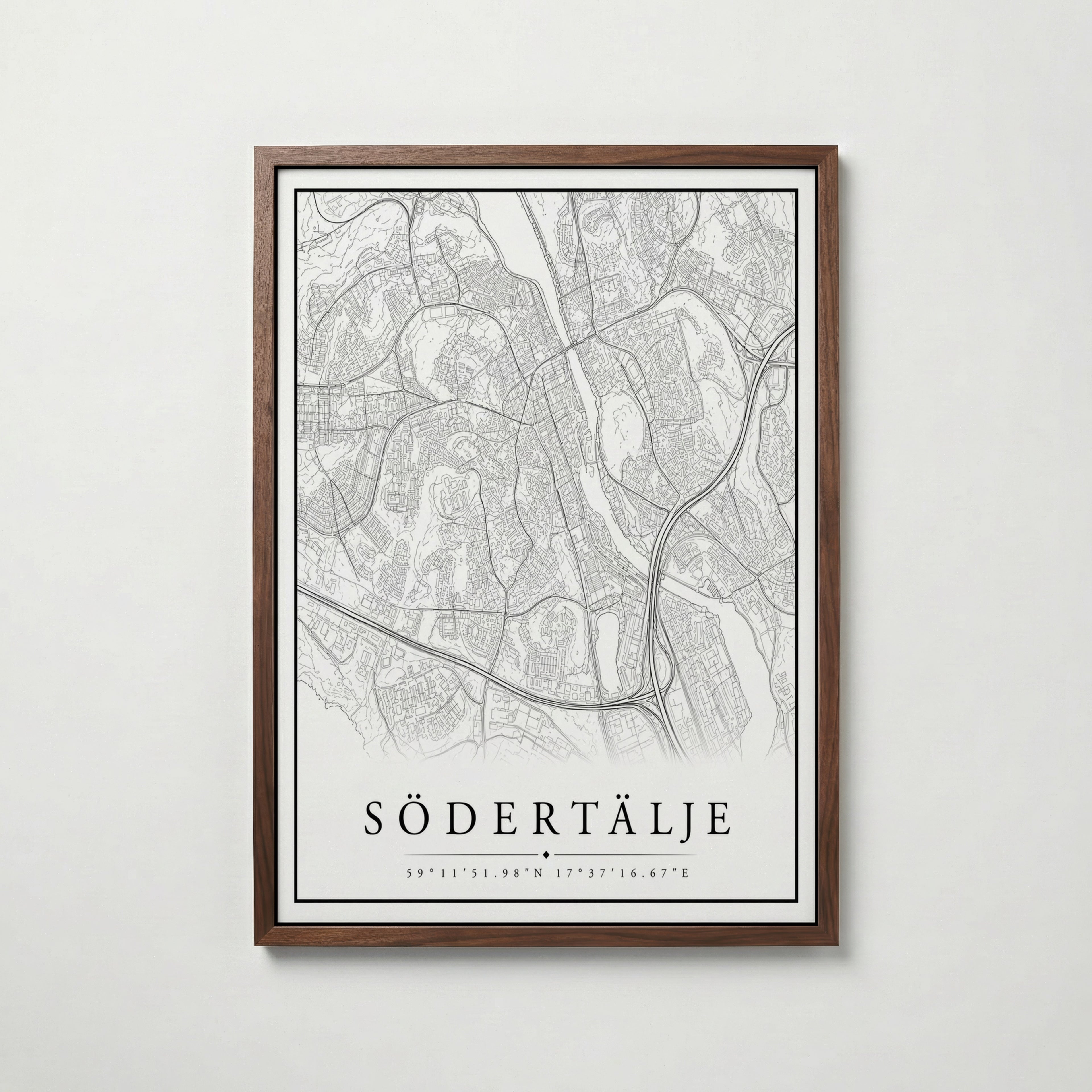 Södertälje Karta Poster