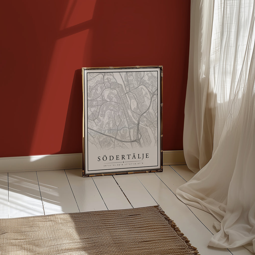 Södertälje Karta Poster