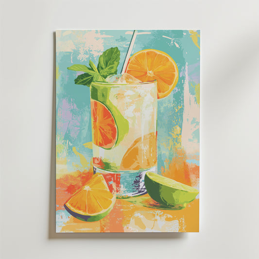 Golden Citrus Fizz Poster