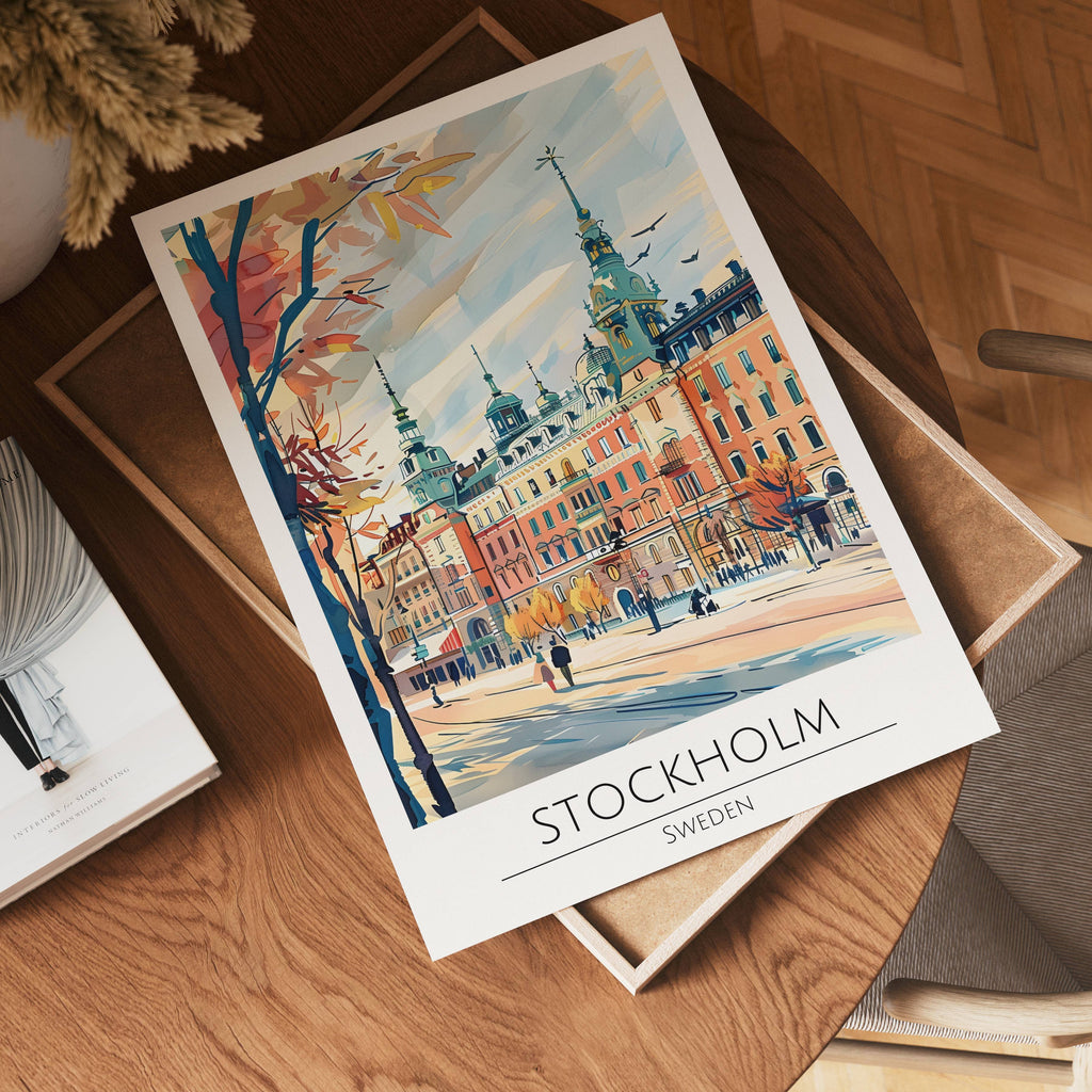 Stockholm Autumn Boulevard Poster