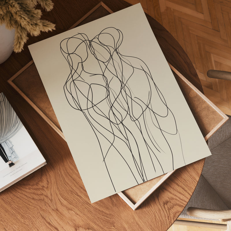 Minimalist Line Art Trio Poster