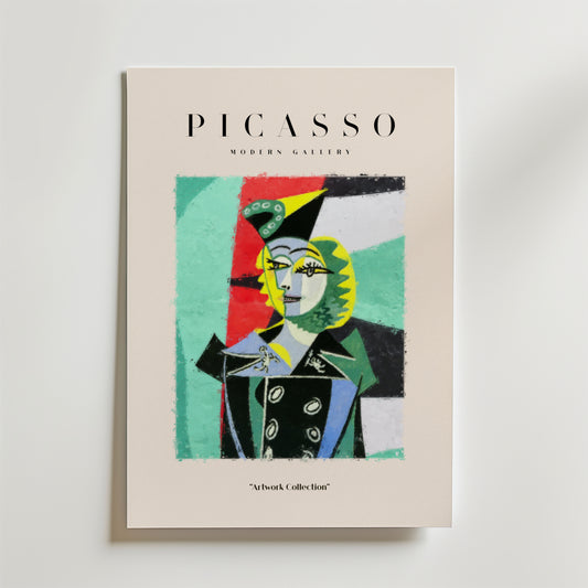Picasso Style Fashion Portrait Poster