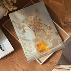 Glass vase with amber liquid poster