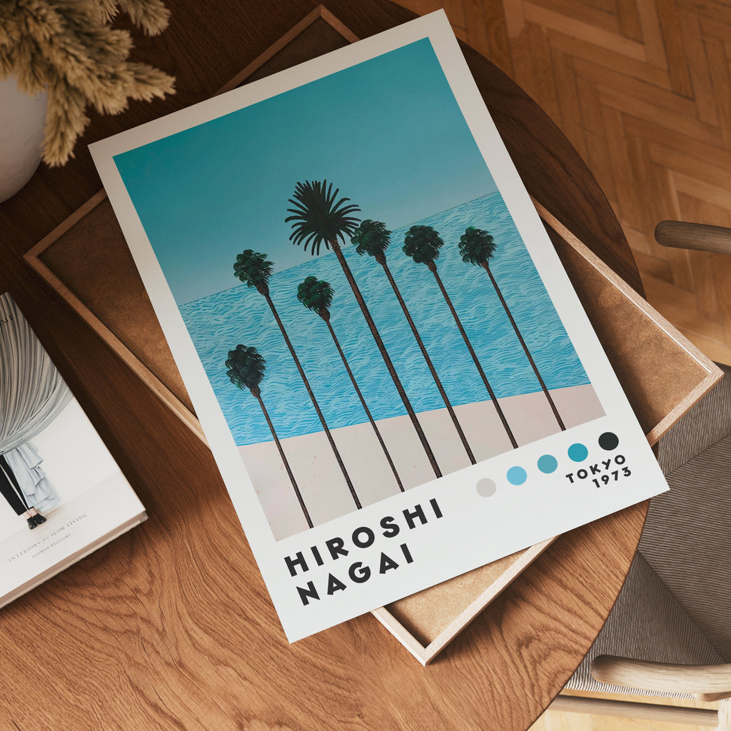 Hiroshi Nagai Palms by the Coast Poster