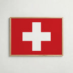 Switzerland National Flag Poster poster – väggdekoration för hemmet – köp hos Bozetto