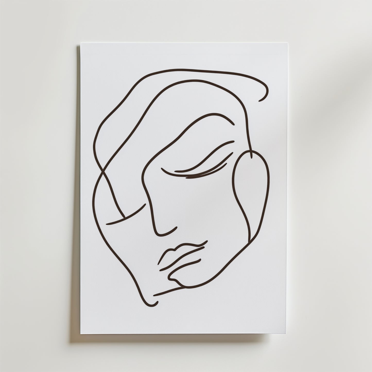 Bold Line Art Face Poster