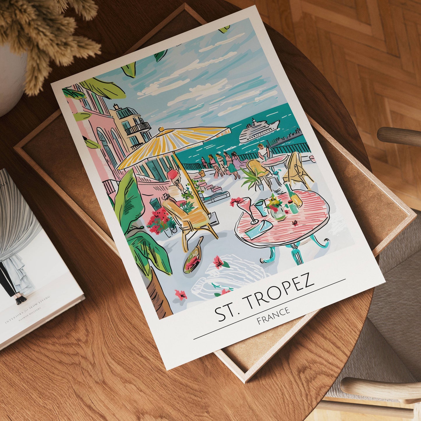 St. Tropez Seaside Terrace Poster