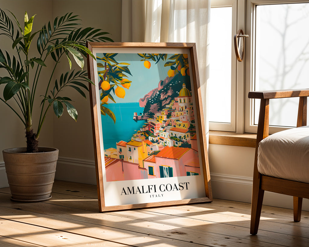 Sunlit Amalfi Coast Poster