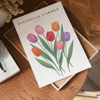 Aurora Tulip Garden Poster – poster väggdekoration inredning – Affischer hos Bozetto