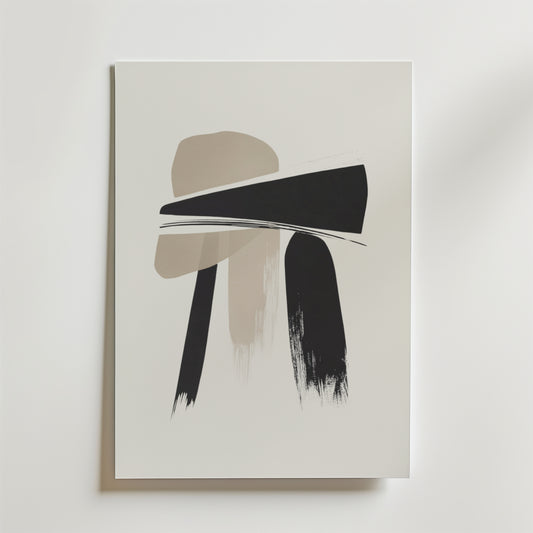 Abstract Brushstroke Art Poster